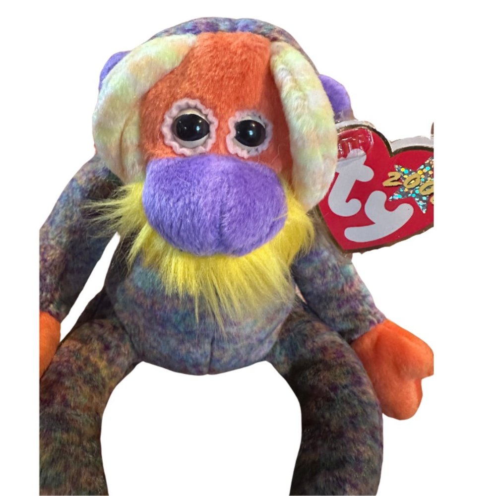 Ty Beanie Babies Bananas The Orangutan 2000 - rare errors - NWMT